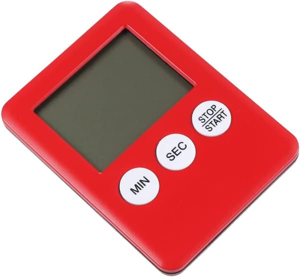 70x52x10mm 2 Stk. Køkken Timer Digital Simpel Timer Madlavningstidsoptager Digital Køkken Timer Rød