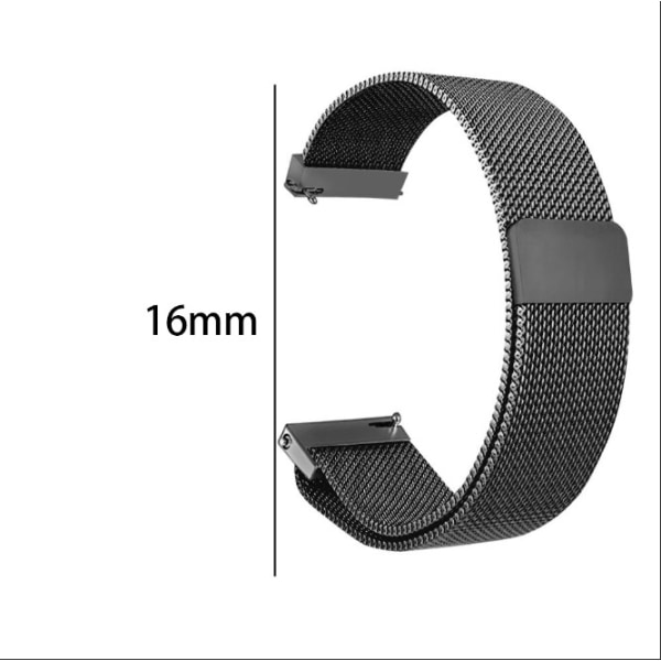 1 Replaceable Stainless Steel Watch Band Milanese Magnetic Buckle Strap Compatible with Watch （black