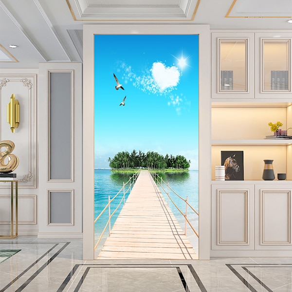 (38,5*200cm*2stk) 3D-effekt plakat dørklistremerke 37