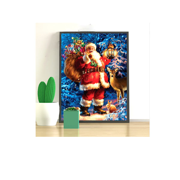 (30x40cm) 5D Diamantmålning Full Diamant Julserie DIY Specialformad Diamant Hotell Köpcentrum Hom