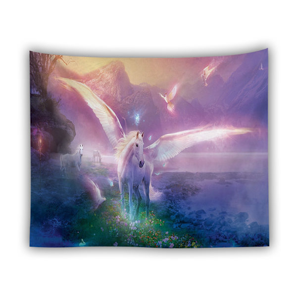 （200 x 150 cm）Tapet Mur Dekorativt Soverom - Enhjørning
