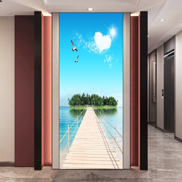 (38.5*200cm*2stk) 3D-effekt plakat dørklistermærke 37