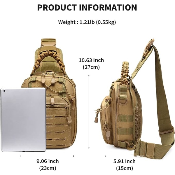 Tactical chest bag, military shoulder bag, military chest pa