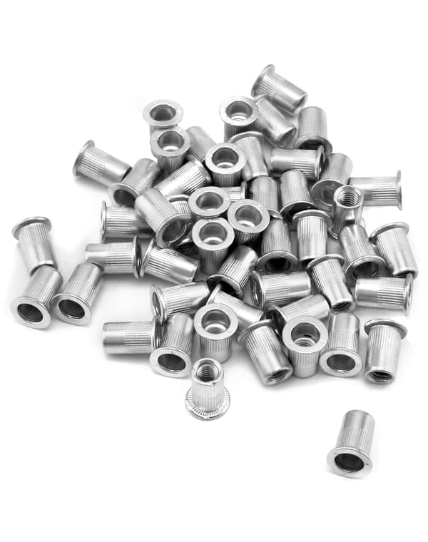 50 stycken M6 Nitmutter, Platt Huvudmutter, Aluminiumlegering, för Möbelmontering, Hantverksdekorationer