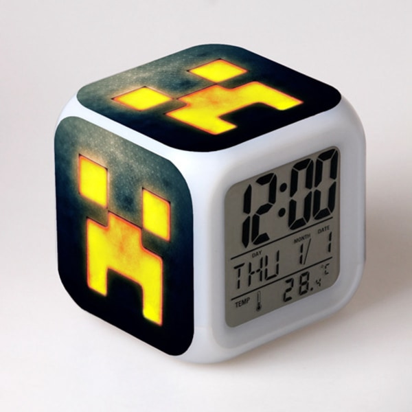 Digital multifunktionell väckarklocka Minecraft väckarklocka LE