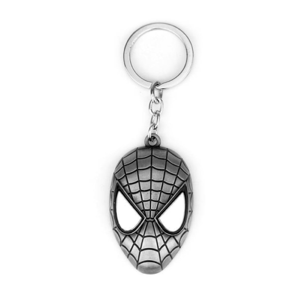Spiderman Mask Logohalsband i legering med nyckelring (Röd)