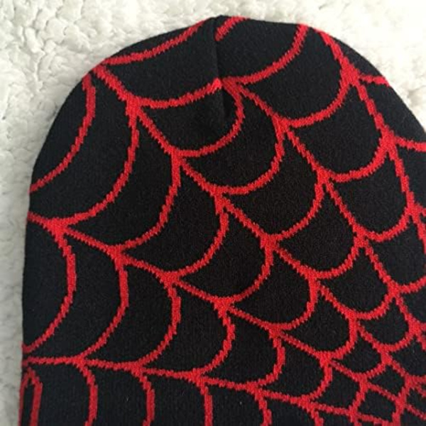 Hatt med edderkoppmønster i ull og akryl, strikket lue for kvinner, vintervarm beanie, casual skullies for menn, utendørs...
