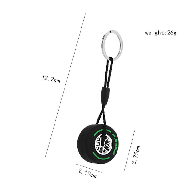 Dekk nøkkelring, trikolor mini dekk nøkkelring, mini dekk nøkkelring