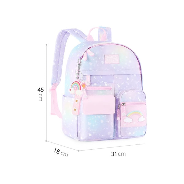 (45x31x18cm) Lasten päiväkotireppu, alakoulun tytön koululaukku