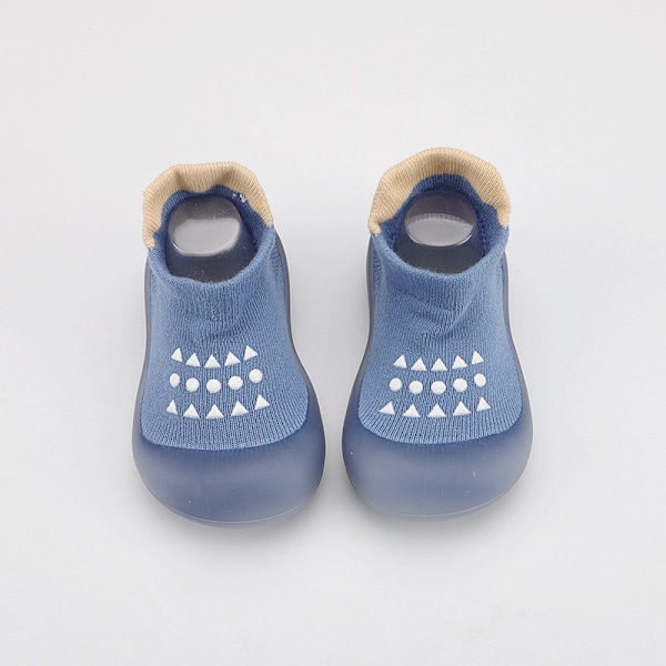 (Size L) Baby Socks Shoes Baby Walking Shoes Baby Non-slip Breathable Slippers Soft Rubber Sole Boys