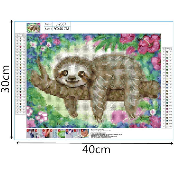 MH-30x40CM DIY 5D timanttimaalaussetti täydet timantit, ristipisto