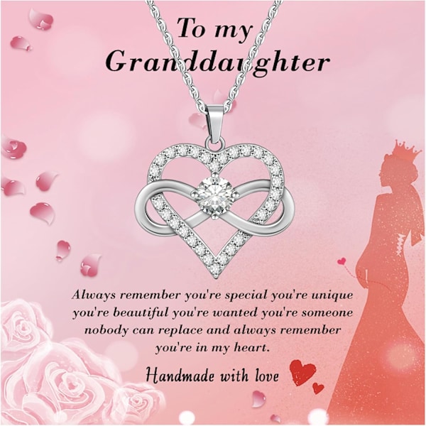 Barnbarnshalsband från Mormor - Fyllt med Kärlek - Halsband till Barnbarn på Födelsedag, Jul, Examen,