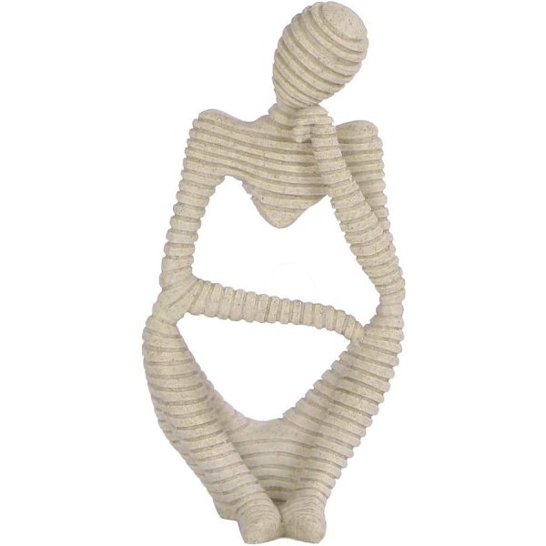 Abstrakt skulptur tenker statue sandstein harpiks for hotell hjem