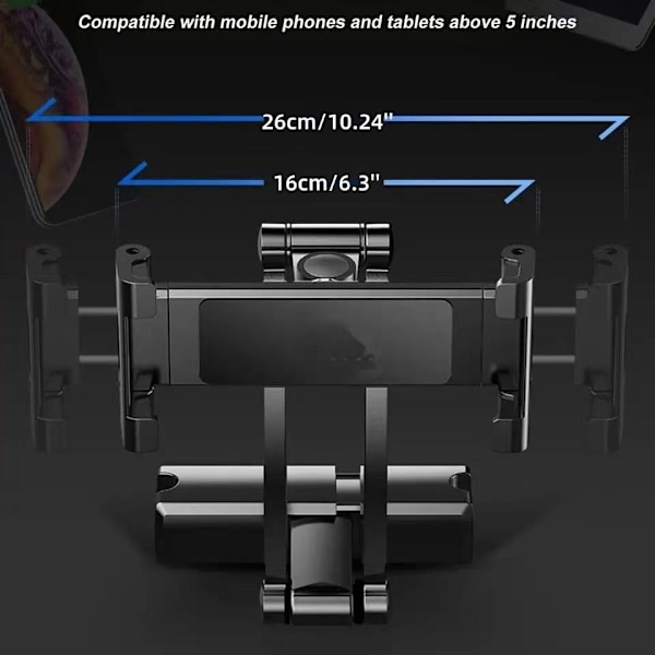 Alloy Universal Biltelefonholder - Justerbart Tabletfeste for Baksetet - Kompatibel