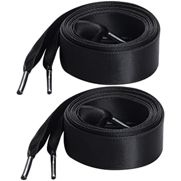 Platta Satinband Skosnören Siden Skosnöre Breda Skosnören för Sneakers Skate Shoes Stövlar Sportskor