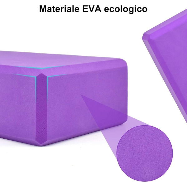 Lot 2 Yoga Block Yoga Brick Blocks Bricks Kit Yoga Tilbehør（rosa）