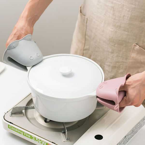 2 st ugnshandskar, hög temperatur flodhäst silikon