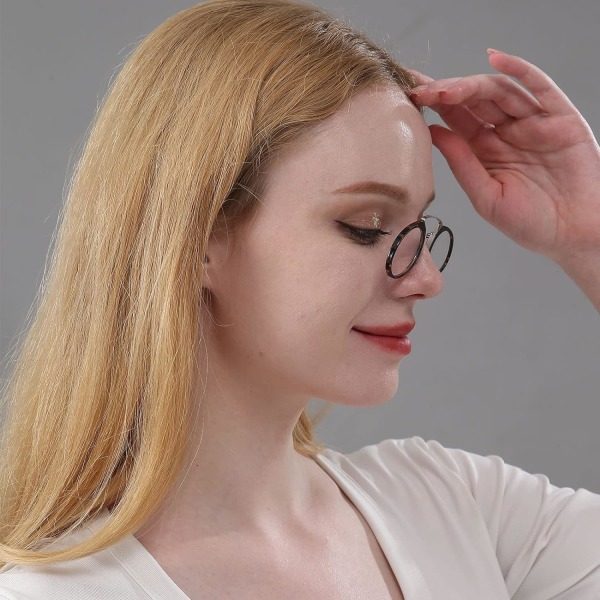 (Leopard,+2.0)Tempellösa läsglasögon för män och kvinnor, mini bärbar näsklämma Lättläst