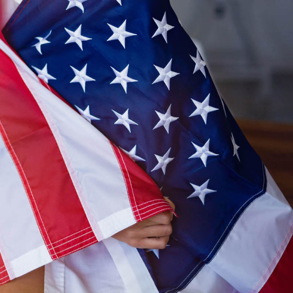 3x5 fot amerikansk amerikansk flagg - levende farger - lerretshode