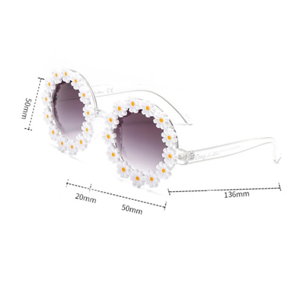 2 Kvinders Solbriller, Noble Classic Daisy Runde Solbriller Kvinder/Mænd Smukke UV400 Spejl Solbriller