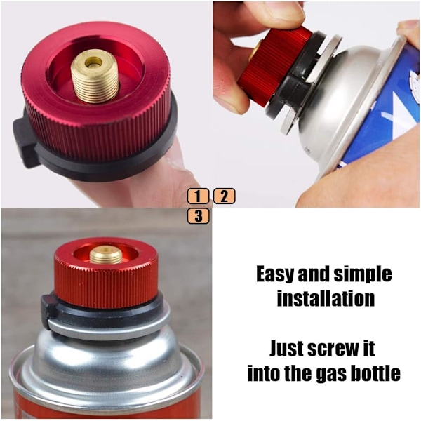 Camping Kogeplade Adapter, 2 stk Camping Gas Adapter, Gasflaske Adapter, Kogeplade Adapter til Camping Kogeplade Brænder (R
