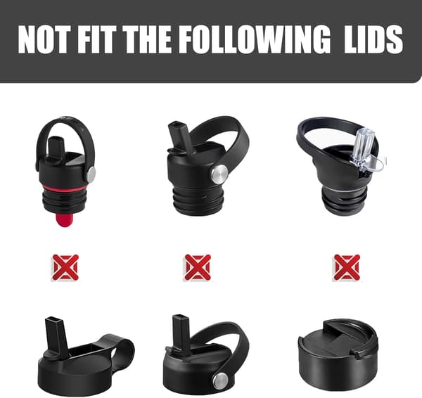 6 st O-ringar för HydroFlask Wide Mouth-lock, gummitätning för Hydro Flask-lock, passar Hydroflask packningsbyte