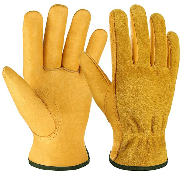 Leather Working Gloves Work Gardening Gloves Thorn Proof Garden Building Heavy Duty Utility Gripp