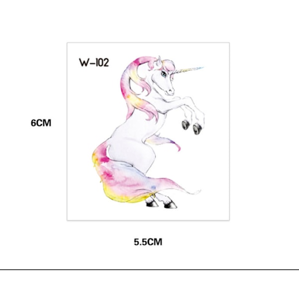 2 pakka Unicorn-juhlien lahjoja - Väliaikaiset tatuoinnit lapsille - 20 tyyliä - Syntymäpäiväjuhlien tarvikkeet,
