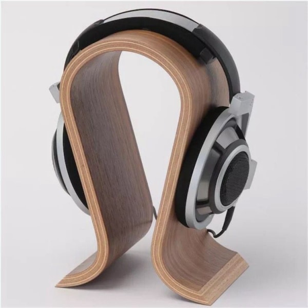 Kuulokejalusta, puinen kuulokepidike Kuulokepidike He