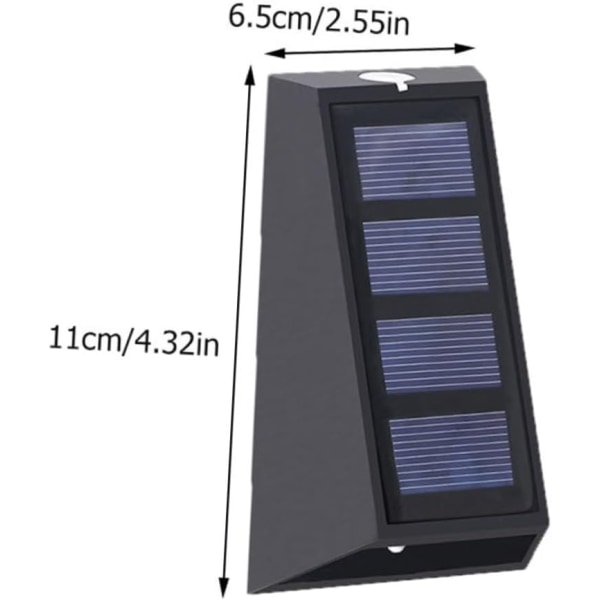 2 st solvägglampa solvägglykta utomhusvägglampa O