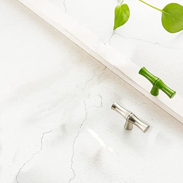 5x0,8x2,5cm 5 kpl Yksittäinen reikä Vihreä Kaapin nupit Yksittäinen reikä Bambu Kiinteä Sinkkiseos Kaapin nupit Kahvat, Komero