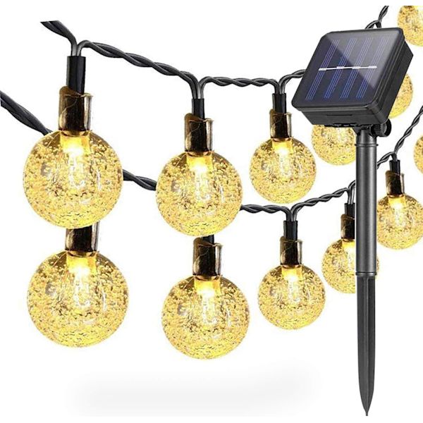 Solcellslampor för utomhusbruk, 6,5 m, 30 LED, vattentäta