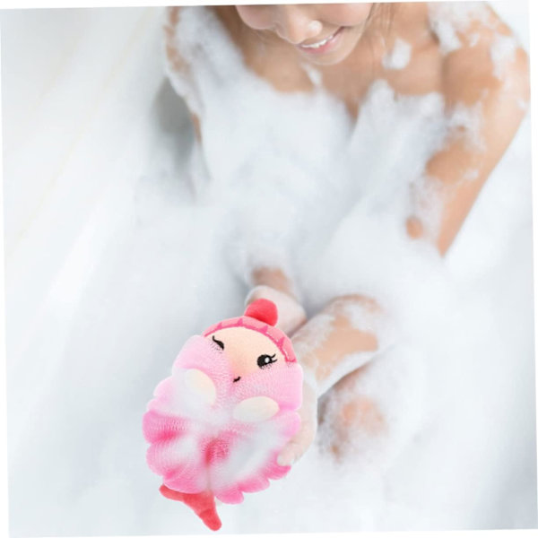 2 stk. Badebold Brusepude Svampe Luffa Baby Badebørste Havfrue Baby Bruselege Spude Vask Bade Svampe Brusebold Bod