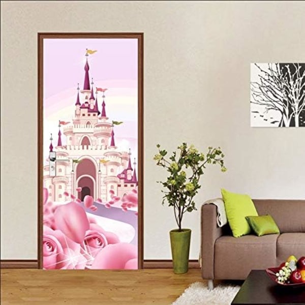 The self-adhesive door mural paper combines DIY inspiration, print art, and modern design into a captivating mural decal