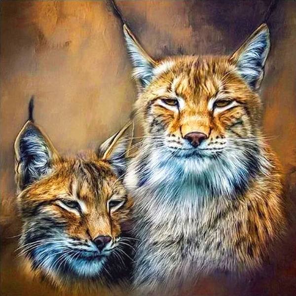 30 x 40 cm, Leopardi-timanttimaalaus Kirjonta Timanttimaalaus