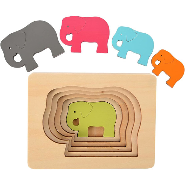 Träpussel leksaker för barn, Montessori leksaker för spädbarn
