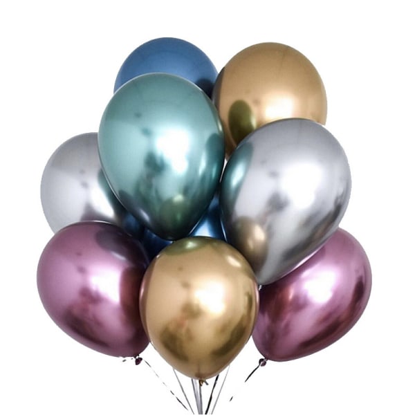 50 STK Flerfarget metallballong, metallballong, helium