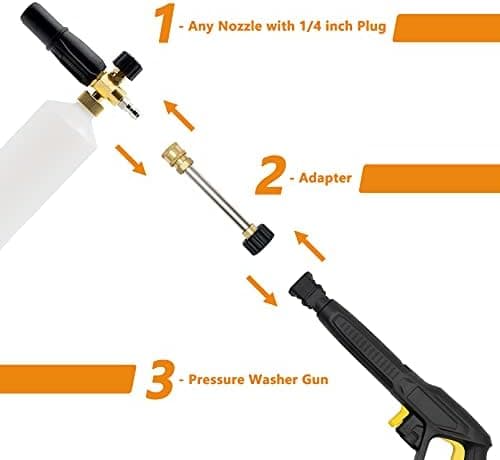 Högtryckstvättadapter, 1/4\" invändig snabbkoppling, sprutmunstyckskopplingar, högtryckstvättpistoladapter för Kärcher