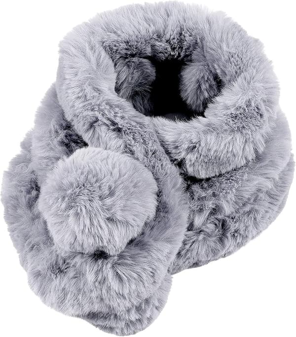 Dam Scarf med Pälskrage, Konstpäls