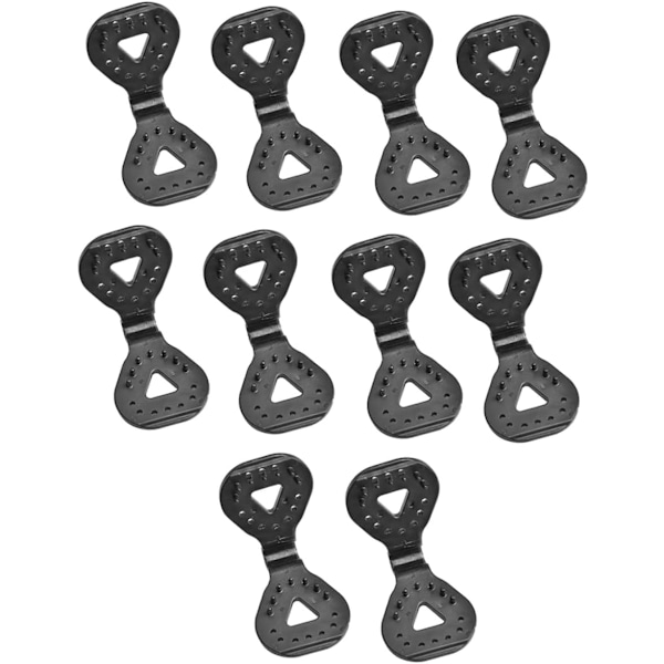 10 Stycken Svarta Mesh Clip Skärm Tarp Tältklämma Tältklämma Fästklämmor Fästklämma Tältfälla Klämmor Fällklämmor för Tält Markis Plast
