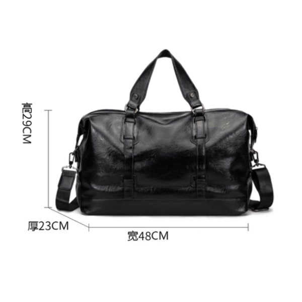 Stor läder resväska handbagage resväska duffel väska