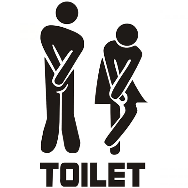 WC-kyltti, oven tarra - Koti sisustus - WC-kyltti irrotettava