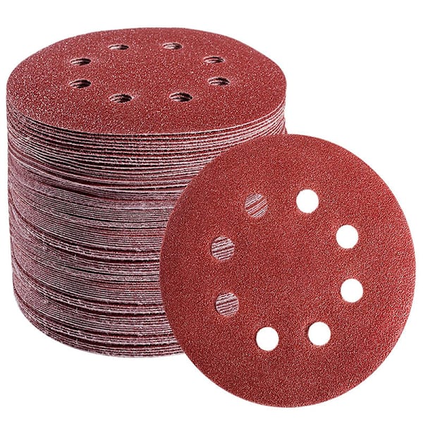 60 diske med 8 huller - Slibeskiver Sandpapir til slibning 125mm Ecc