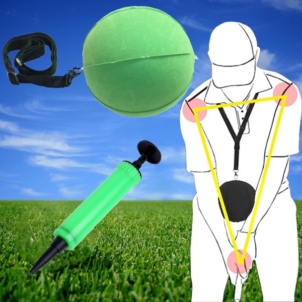 (Grønn)Golfball, Golftreningsball-svingtrener, Aid Assist Ball Training Teaching, Justerbar Sm