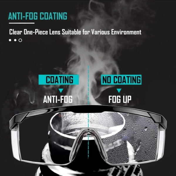 3 anti-dugg og UV og anti-ripe beskyttelsesbriller for wo