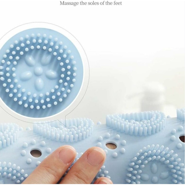 (55x55cm) PVC Rund Massagebadmatta Halkskyddad Duschmatta Antibakteriell Badrumsmatta Maskintvättbar