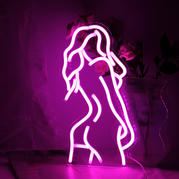Neon skylt LED Sexy Back Neon Light 15,7\" x 9\" Konstdekoration Vägg