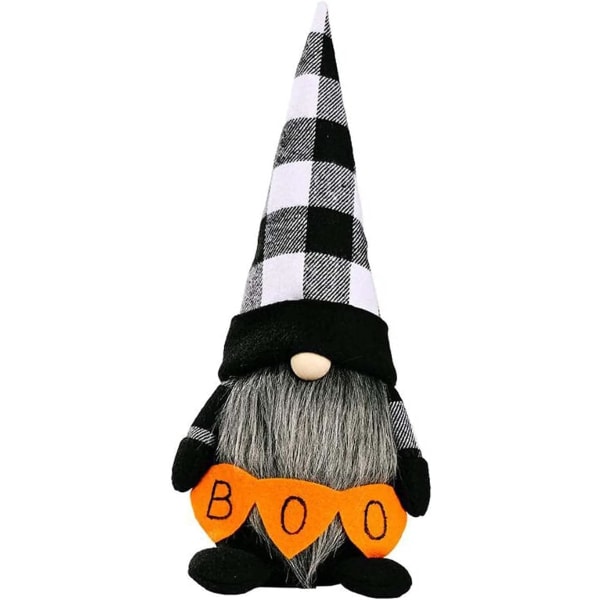 Halloween GNOME Rudolph plysjdukke - For festdekorasjon - Svart