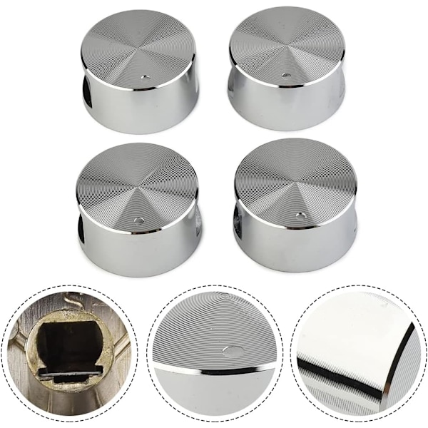 Set med 4 kontrollknappar för gasspisar i aluminiumlegering