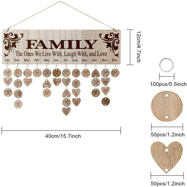 Perheen puinen laattatalon nimikilpi, lahjatavara ja koristeet päällä